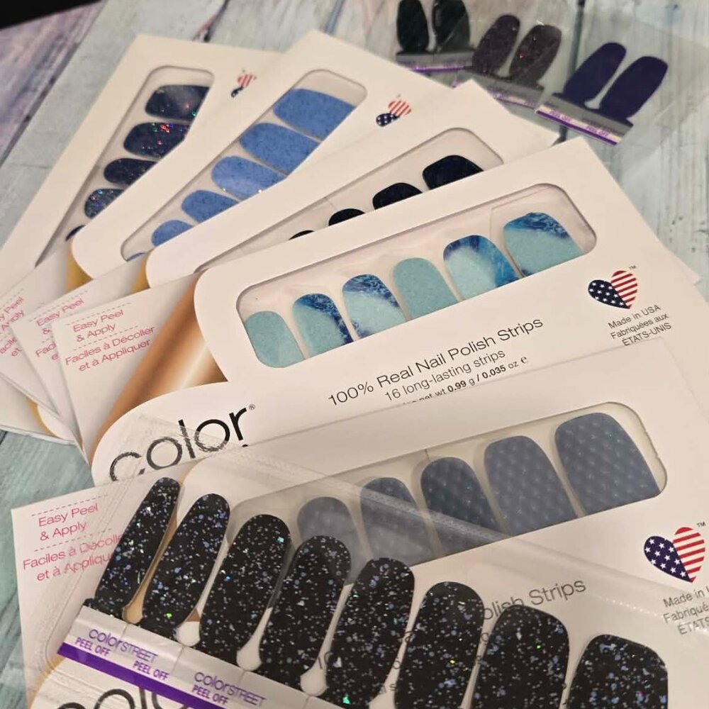 Color Street Blue Press On Nail Design Bundle- Blue #1